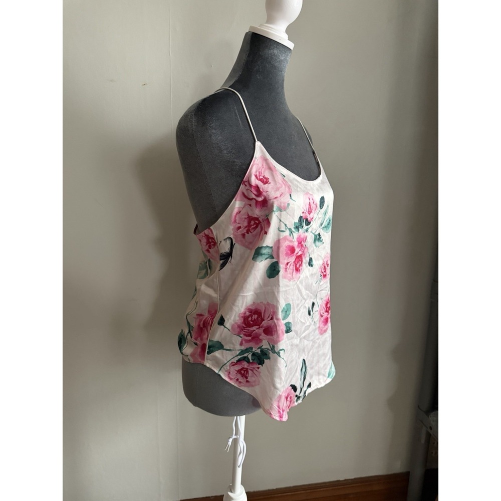 victoria secret Floral Satin Dainty Flow Cami Tank Top Festival Boho Cottagecore